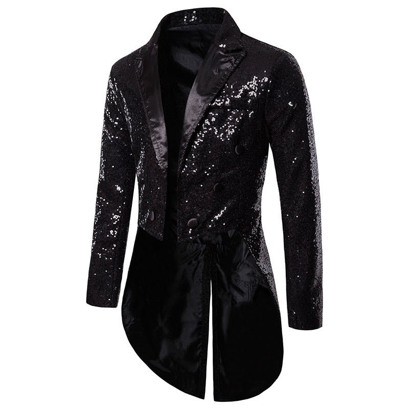Men Court Tuxedo Suit Coats Party Long Jacket - Image 4