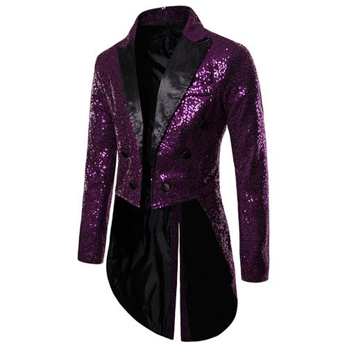 Men Court Tuxedo Suit Coats Party Long Jacket - Image 10