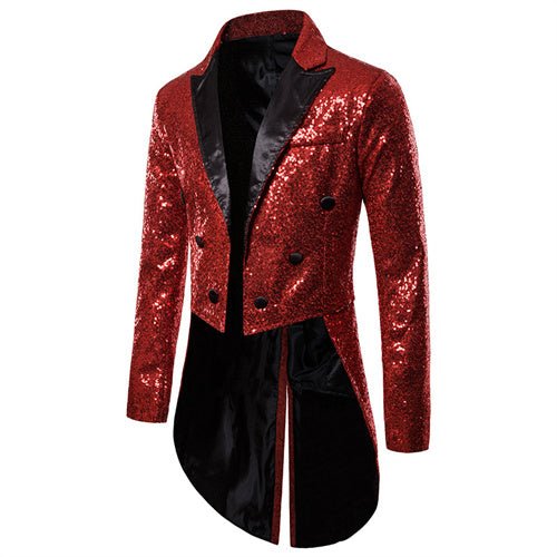 Men Court Tuxedo Suit Coats Party Long Jacket - Image 11