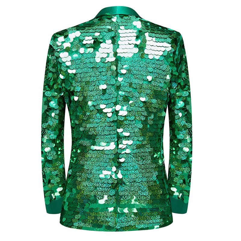 Unique Design Striped Sequin Host Stage Suit Bar Jacket - Image 15