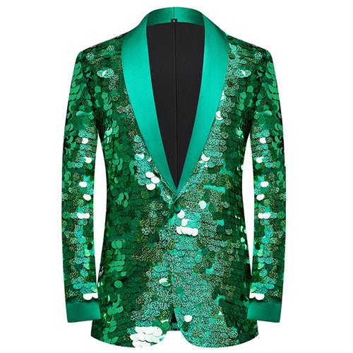 Unique Design Striped Sequin Host Stage Suit Bar Jacket - Image 13