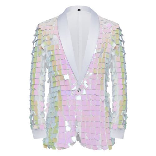 Unique Design Striped Sequin Host Stage Suit Bar Jacket - Image 14
