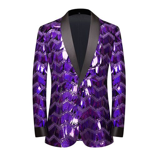 Unique Design Striped Sequin Host Stage Suit Bar Jacket - Image 21