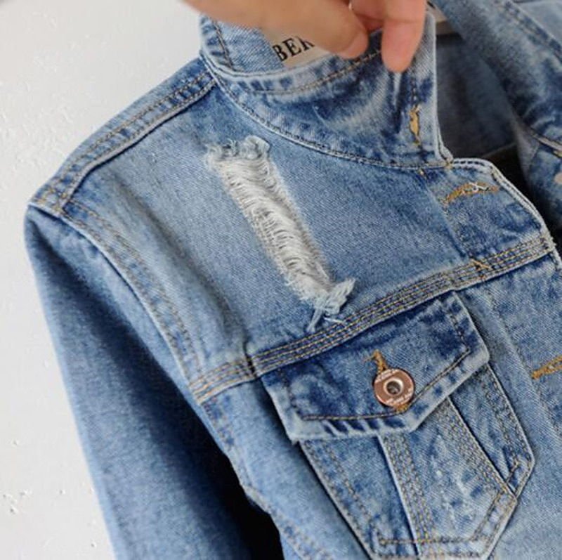Unisex Jean Jacket Casual Basic Outerwear - Image 3