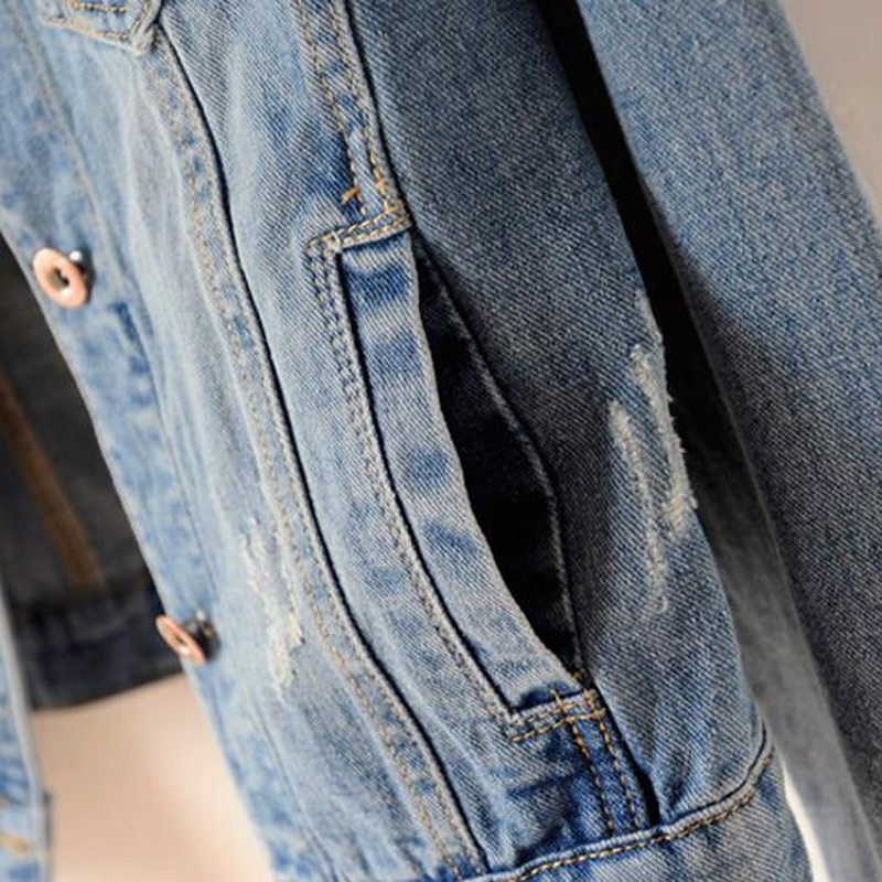 Unisex Jean Jacket Casual Basic Outerwear - Image 5