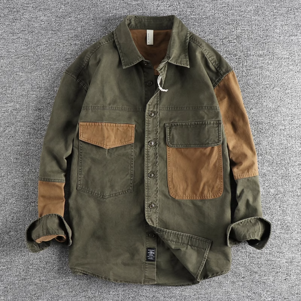 Men Vintage Jacket Casual Loose Shirt - Image 6