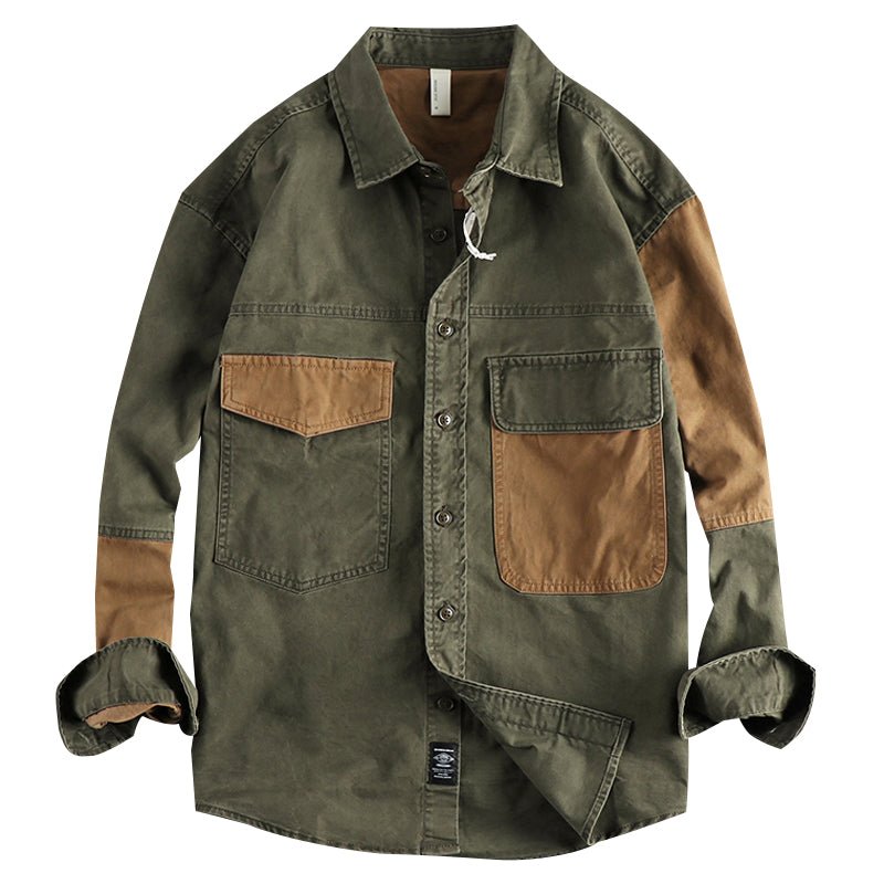 Men Vintage Jacket Casual Loose Shirt - Image 10
