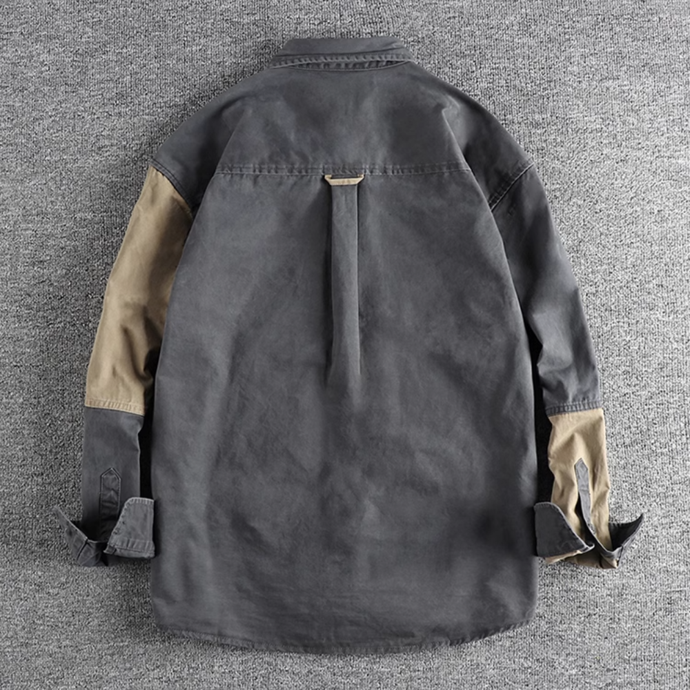 Men Vintage Jacket Casual Loose Shirt - Image 3