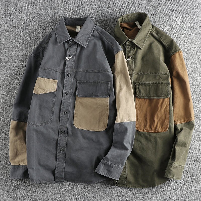 Men Vintage Jacket Casual Loose Shirt - Image 2