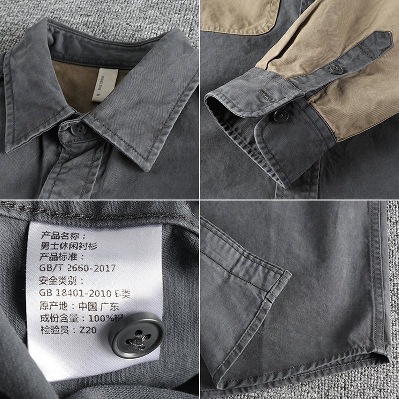 Men Vintage Jacket Casual Loose Shirt - Image 8
