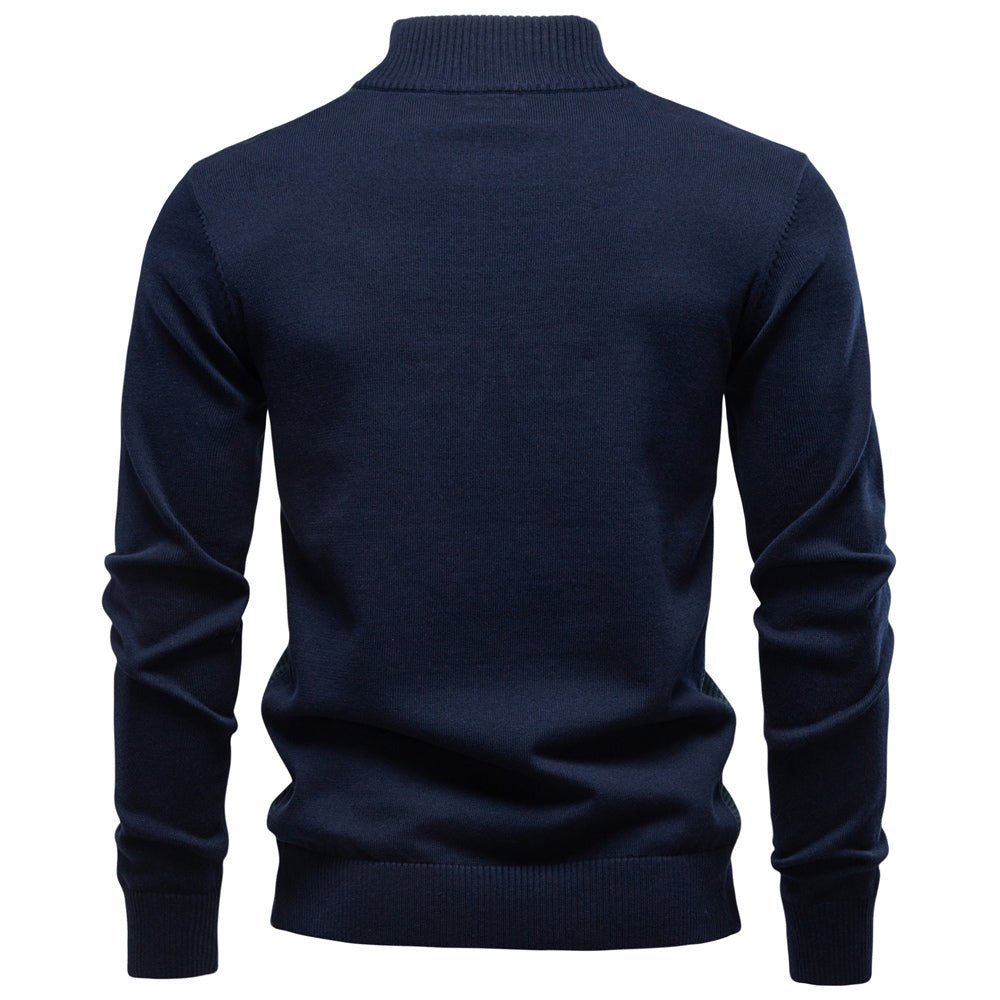 Warm Luxury Cotton Autumn Winter Casual Turtleneck Mens Sweaters - Image 4