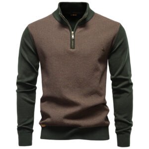Warm Luxury Cotton Autumn Winter Casual Turtleneck Mens Sweaters