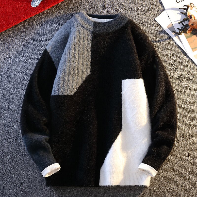 Winter Warm Round Neck Knitted Sweater - Image 3