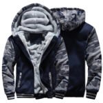 Men Winter Jacket Camouflage Thicken Jackets Hooded Fleece