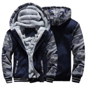 Men Winter Jacket Camouflage Thicken Jackets Hooded Fleece