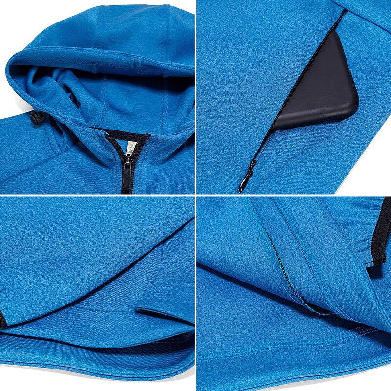 Workout Coat Jogging Hooded Zipper Shirt Outdoor Outfits - Image 5