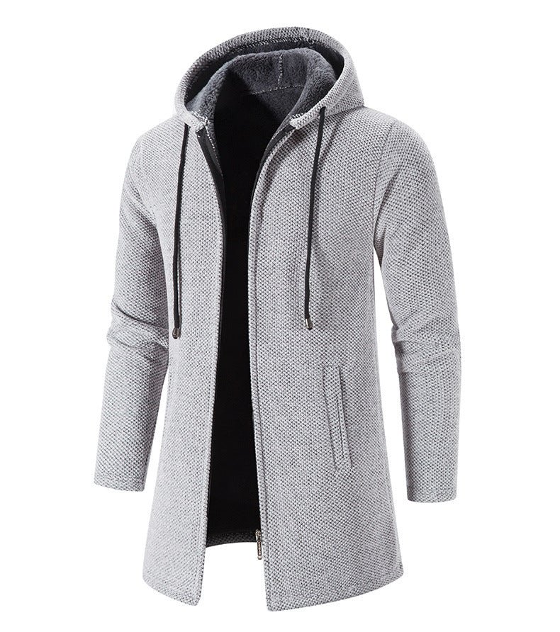 Warm Zipper Medium Long Cardigan Sweaters - Image 10