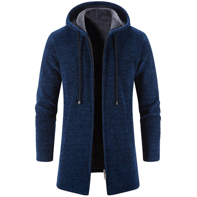 Warm Zipper Medium Long Cardigan Sweaters - Image 8